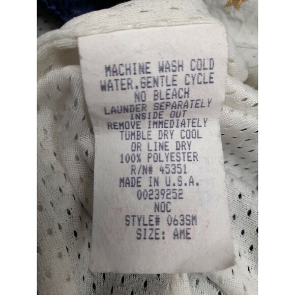 Vtg USA Alpha Factor Jacket Warm Up Windbreaker Adult Sz M Blue White Stars - Picture 12 of 12